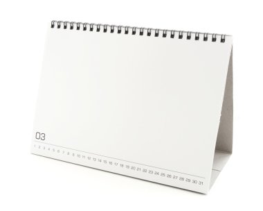 Blank desktop calendar clipart