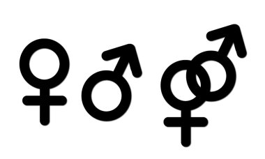 Sexual union symbols clipart