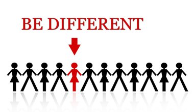 Stand out from the crowd clipart