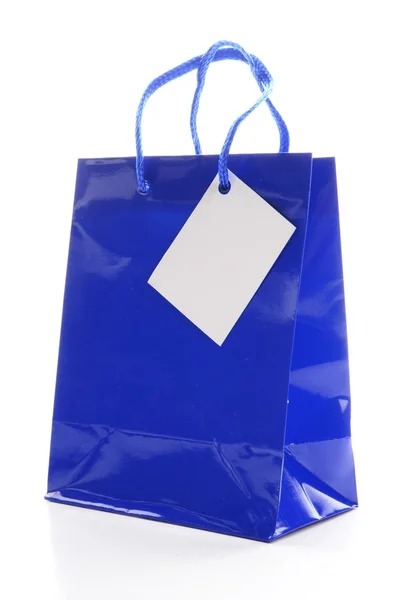Blaue Einkaufstasche — Stockfoto