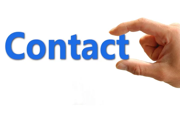 Lettering Contact — Stock Photo, Image