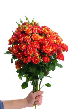 Bunch of red roses clipart