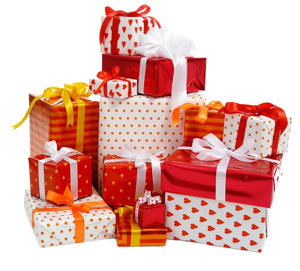 Stos pudełek z prezentami — Zdjęcie stockowe