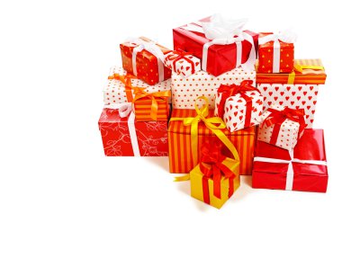 Stack of gift boxes clipart