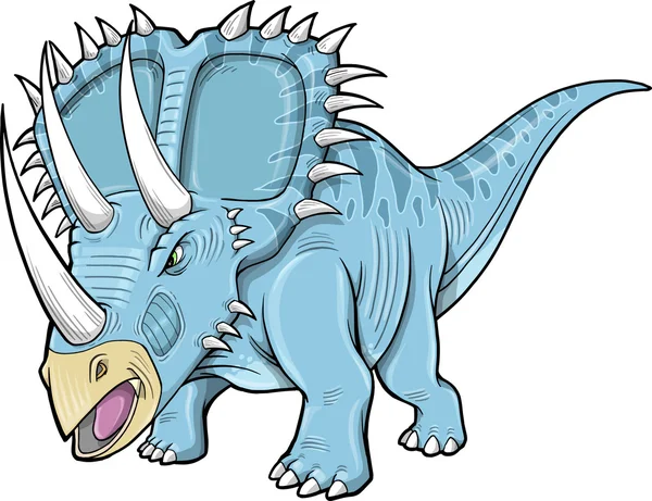 Triceratops Dinosaurio Vector Ilustración — Archivo Imágenes Vectoriales