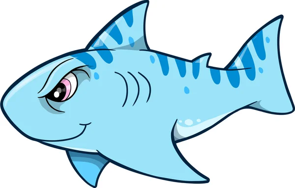 Difficile illustrazione vettoriale dello squalo — Vettoriale Stock