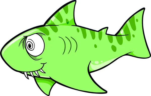 Galna shark vektor illustration — Stock vektor
