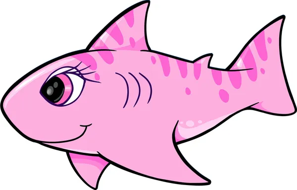 Illustration vectorielle de requin mignon — Image vectorielle