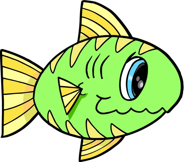 Schattig vis illustratie — Stockvector