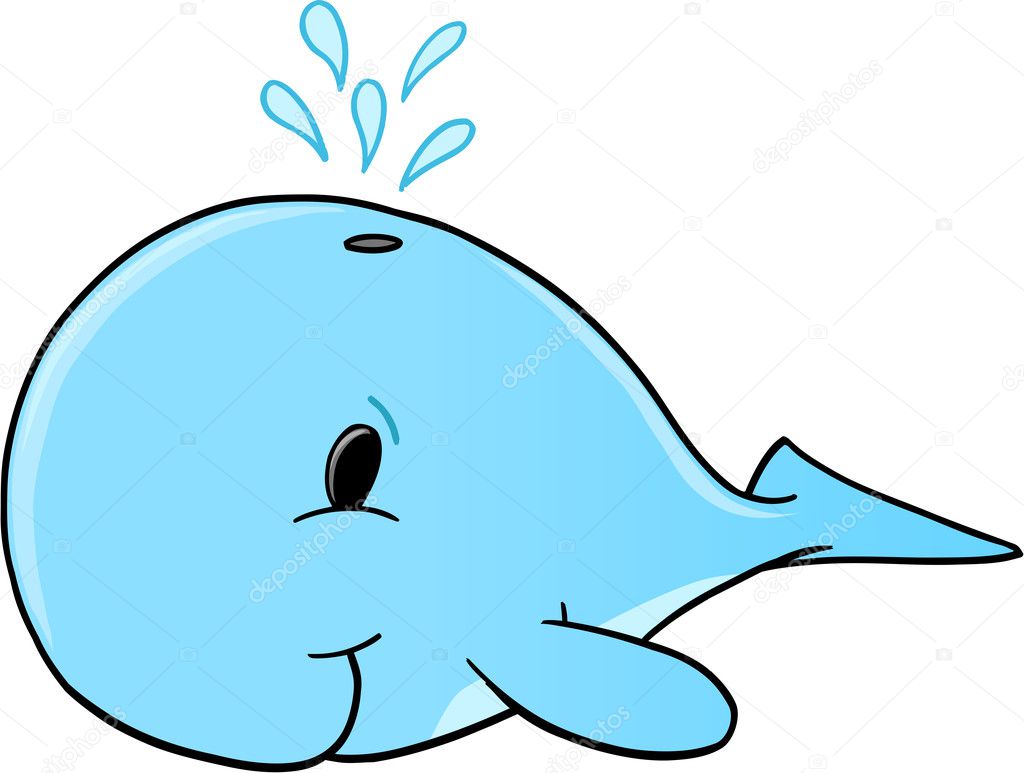 Cute Whale Vector Illustration Stock Illustration by ©MisterElements ...