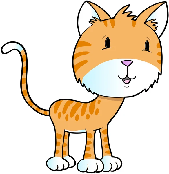 Katt kitty sällskapsdjur vektor illustration — Stock vektor