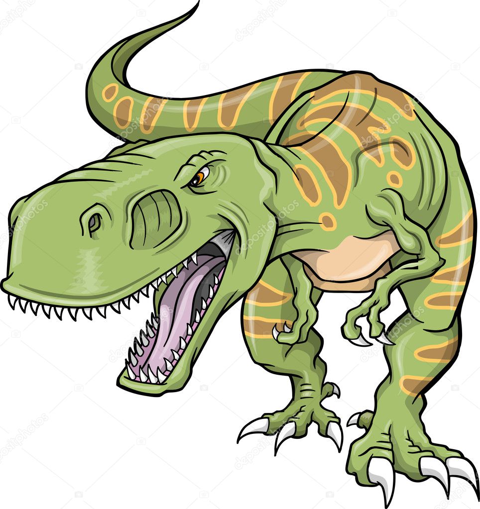 Vetores de Dinossauro Verde De Desenho Animado No Fundo Branco e mais  imagens de Tiranossauro Rex - iStock