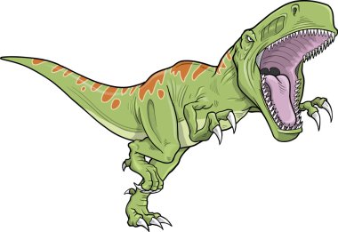 Tyrannosaurus Dinosaur Vector Illustration clipart