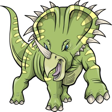 dinozor triceratops vektör çizim