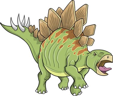 Stegosaurus Dinosaur Vector Illustration clipart