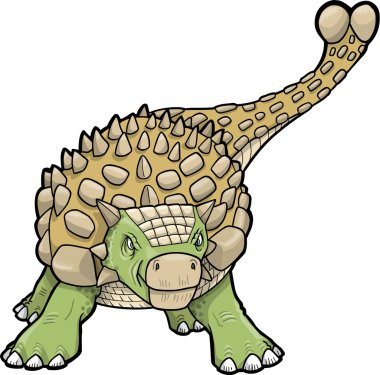 Ankylosaurus dinozor vektör çizim