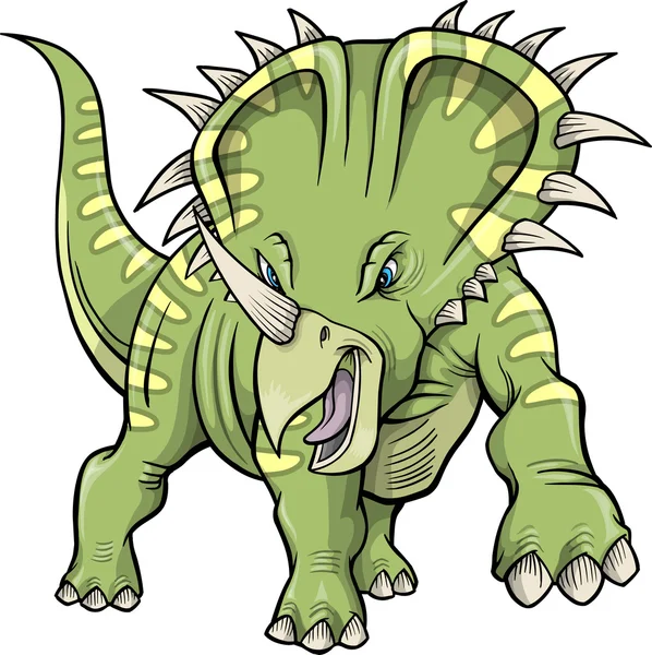 Векторная иллюстрация динозавра трицератопса — стоковый вектор