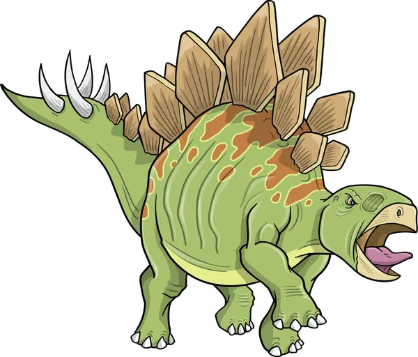 Стегозавр динозавра Векторні ілюстрації — стоковий вектор