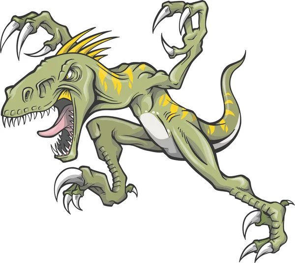 Raptor dinozor vektör çizim — Stok Vektör