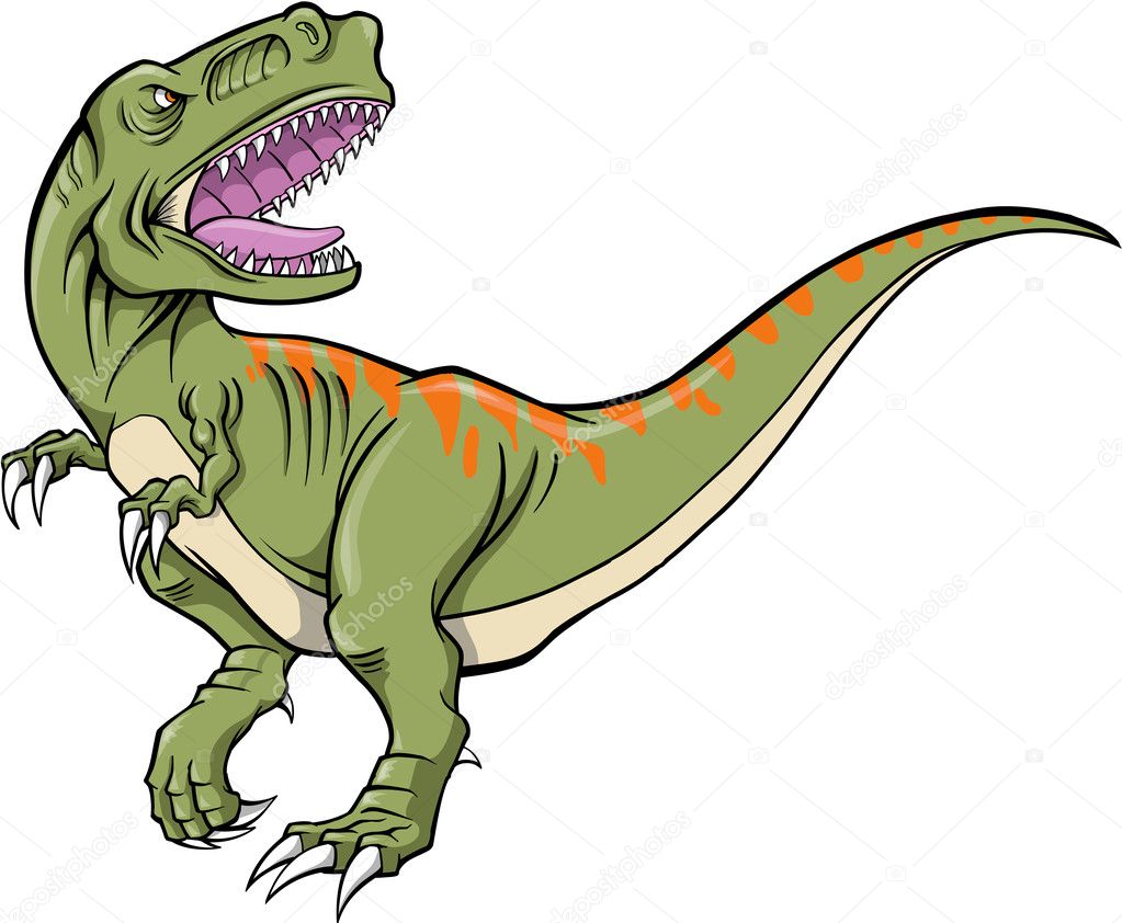 Ilustração Vetorial De Dinossauro De Desenho Animado, Tyrannosaurus Rex,  Livro De Colorir Para Crianças Royalty Free SVG, Cliparts, Vetores, e  Ilustrações Stock. Image 197598117