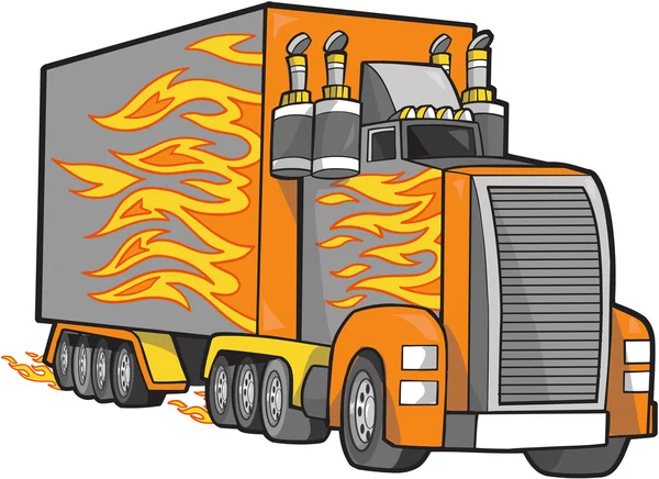Illustrazione vettoriale gigante del camion — Vettoriale Stock