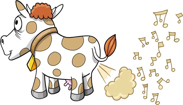 Κλάνω εικονογράφηση φορέας αγελάδα μουσική — Διανυσματικό Αρχείο