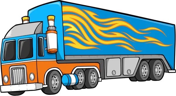 Gran camión Vector ilustración arte — Vector de stock