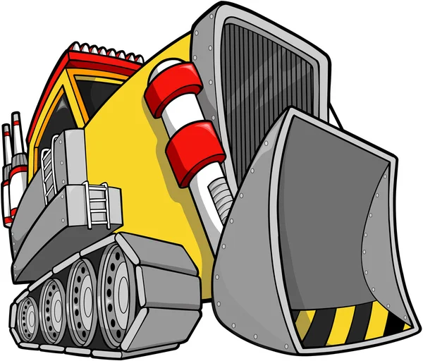 Bulldozer Vector Ilustración — Vector de stock