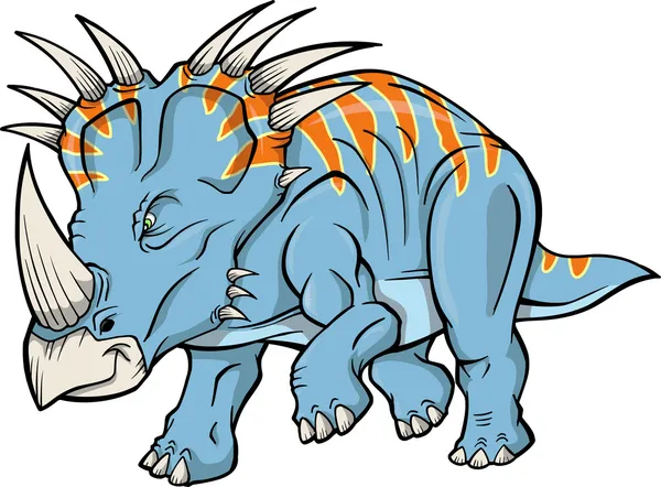 Triceratops dinozor vektör çizim — Stok Vektör