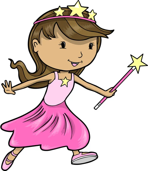 公主的女孩矢量插画 — 图库矢量图片