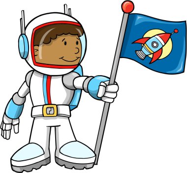 Cute Astronaut Vector Illustration clipart