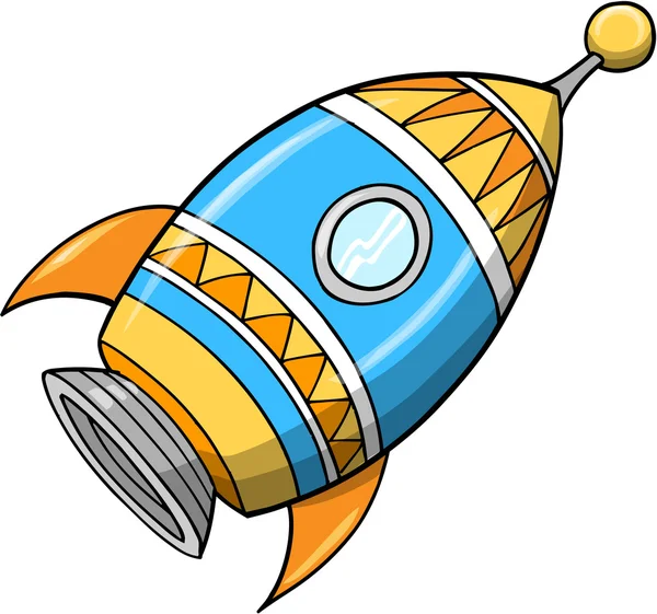 Cute Rocket Vector Illustration — Stock Vector