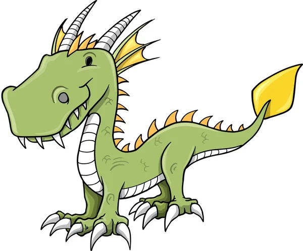 Ilustração do vetor do dragão pequeno bonito — Vetor de Stock
