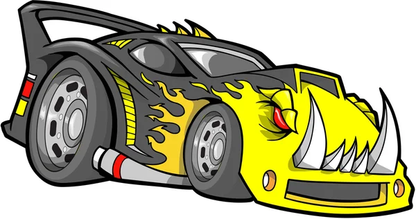 Hot-Rod Race-Car Vector Illustration — Stock Vector