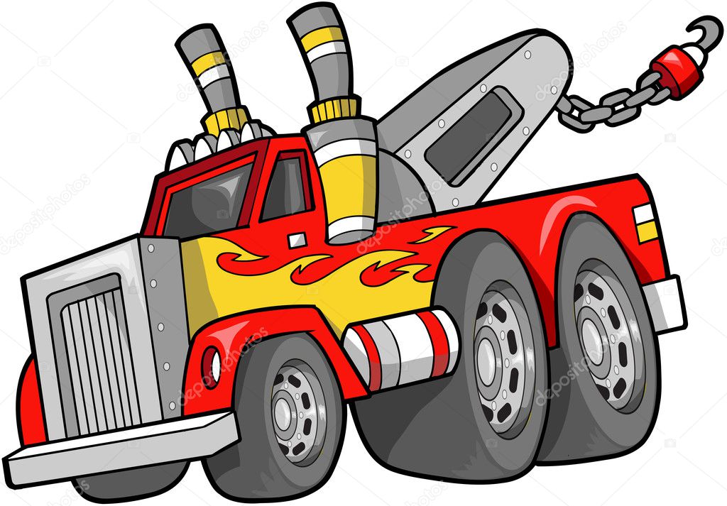 Tow Truck Vector Illustration