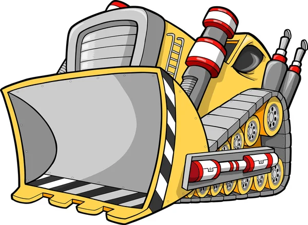 Illustrazione vettoriale bulldozer — Vettoriale Stock