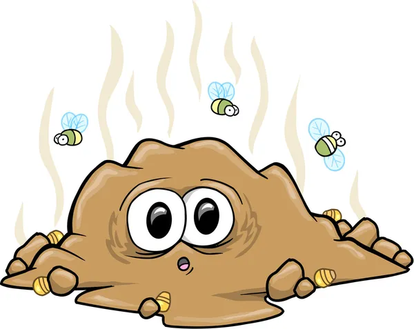 Surprise Poop Turd Vector Illustration — Stock Vector