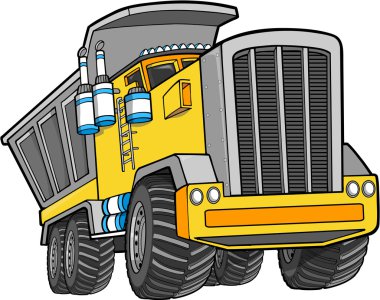 Vector Illustration of a Dump Truck clipart