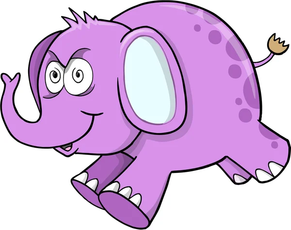 Божевільний фіолетовий слон Вектор — стоковий вектор