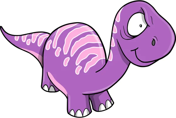 Crazy Insane Purple Dinosaur Vector Illustration — Stock Vector
