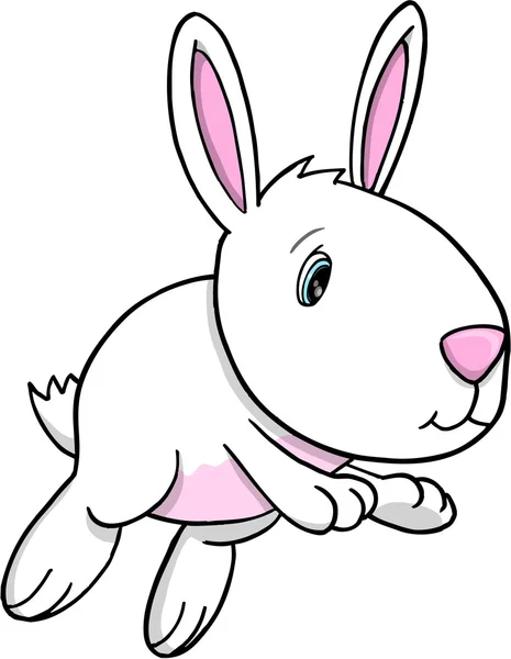 Niedlichen Osterhasen Kaninchen Vektor Illustration Kunst — Stockvektor