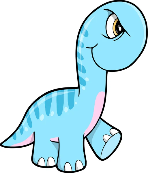 愤怒的蓝恐龙动物矢量插图艺术的意思是 — 图库矢量图片