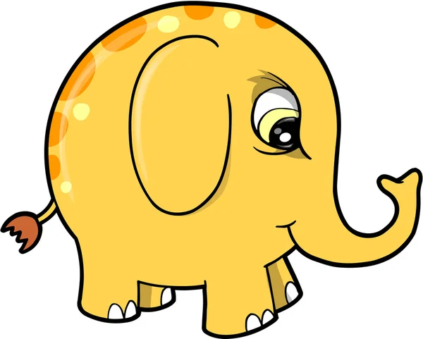 Zły, wściekły słoń wektor zwierzęce ilustracja — Wektor stockowy