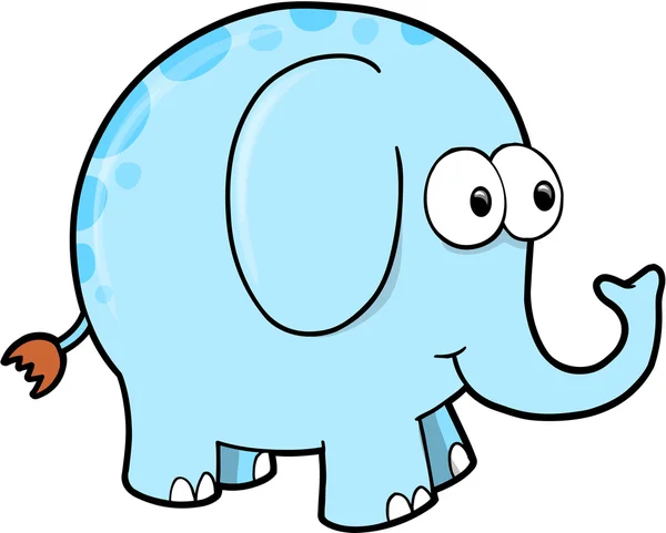Hloupá praštěný slon zvířat vektorové ilustrace — Stockový vektor
