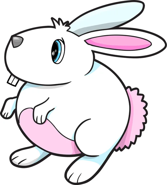 Cute Easter Rabbit Vector Illustration Art — стоковый вектор