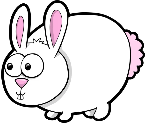 Silly Easter Bunny Rabbit Animal Vector Illustration Art — Stock Vector