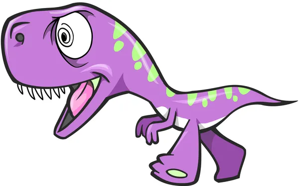 Deli deli dinozor t-rex vektör çizim sanat — Stok Vektör