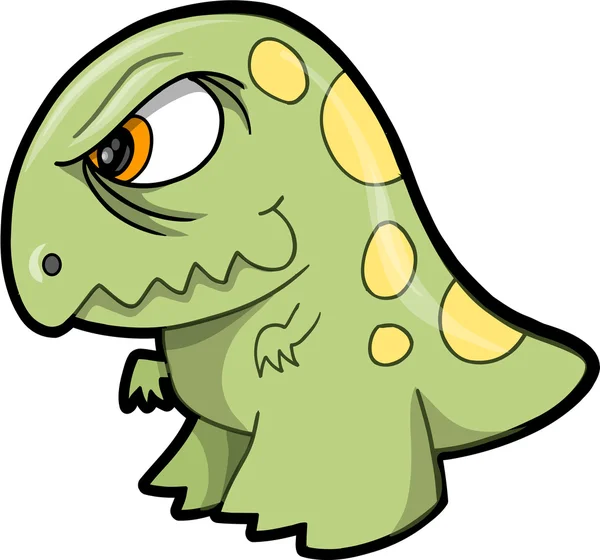 Taai groene dinosaur dierlijke vector illustratie kunst — Stockvector