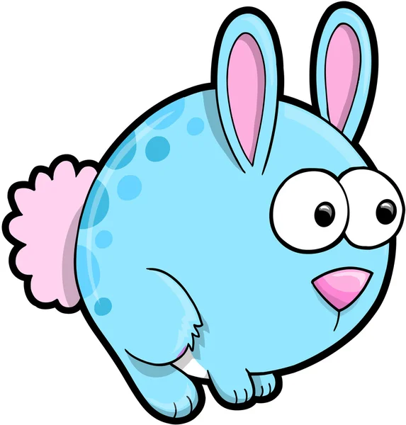 Goofy głupie króliczek królik wektor zwierzęce ilustracji sztuki — Wektor stockowy