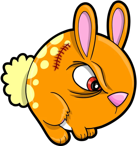 Taai boos konijn vector illustratie — Stockvector